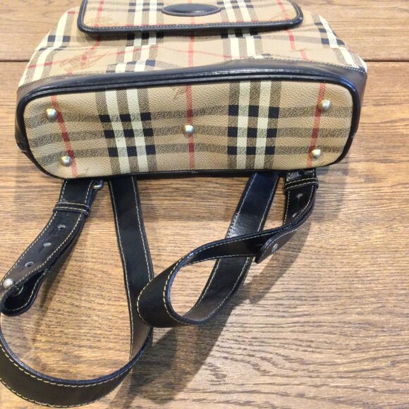 Burberry Beige and Black Check Backpack - Picture 6 of 15